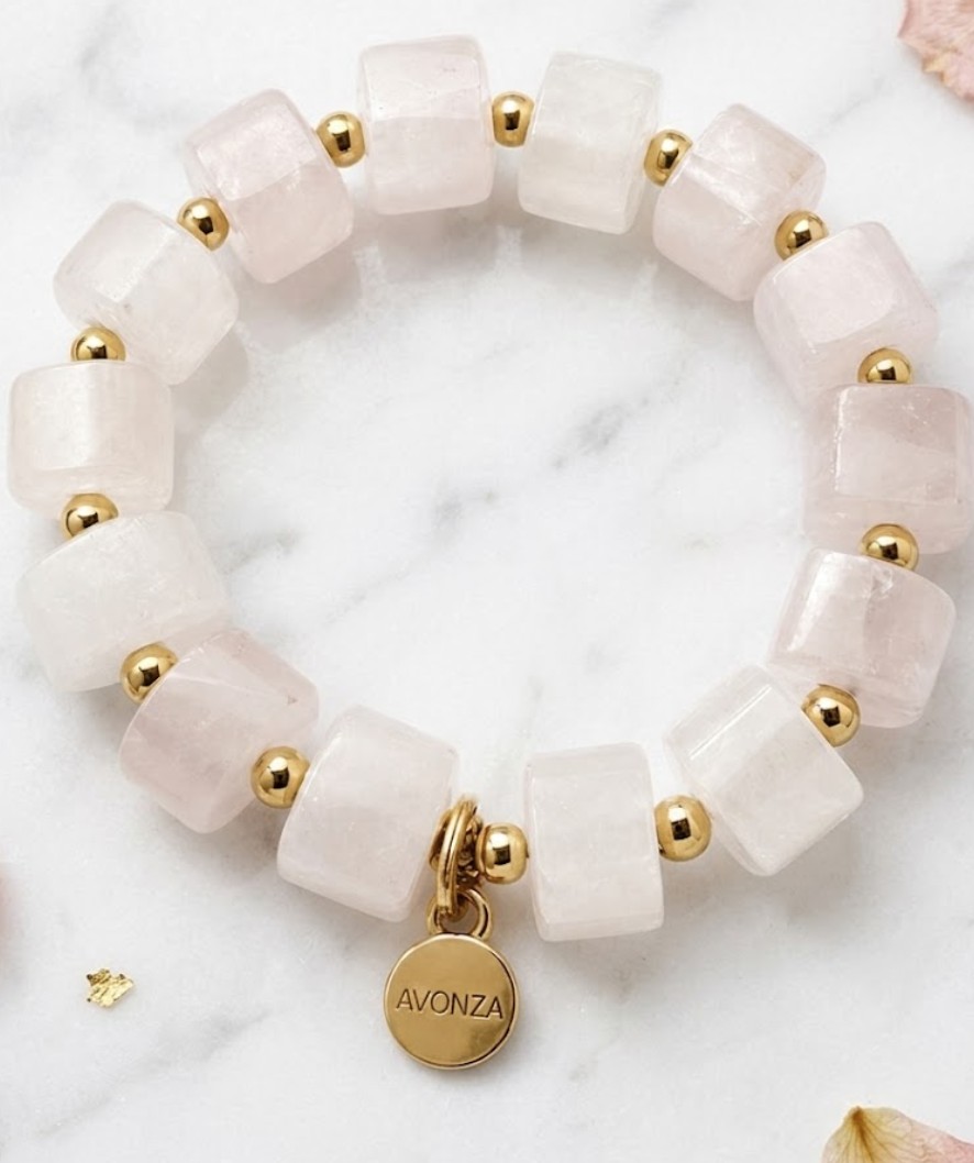 🤍 Pulsera de Cuarzo Blanco Cúbico foto 2