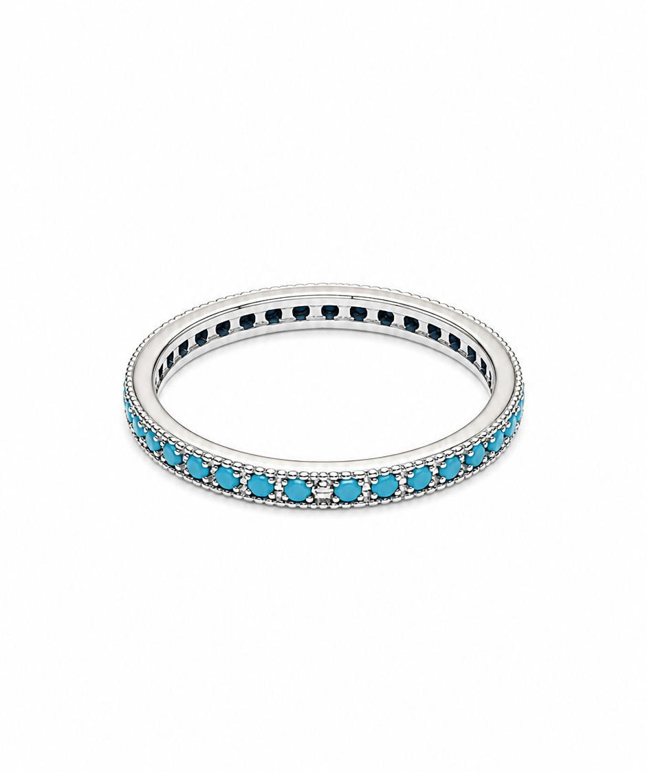 💍 Anillo Plata .925 con Circonias Azules